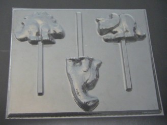 661 Dinosaur Chocolate or Hard Candy Lollipop Mold